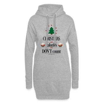 Noël - Sweat-shirt à capuche long Femme - gris chiné - Devant