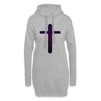 KREUZ CHRISTLICHER GLAUBE - Hoodie-Kleid - Grau meliert - Vorne
