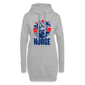 Norvège Pêche Pêcheur Excursion de pêche - Sweat-shirt à capuche long Femme - gris chiné - Devant