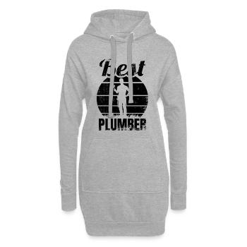 Meilleur installateur - Sweat-shirt à capuche long Femme - gris chiné - Devant