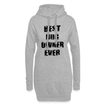 Meilleur propriétaire de chien de tous les temps - Sweat-shirt à capuche long Femme - gris chiné - Devant