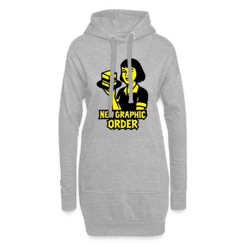 New Graphic Order #1 - Hoodie-Kleid - Grau meliert - Vorne