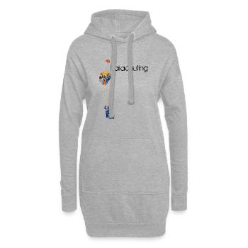 Parachuting - Hoodie Dress - heather grey - Front