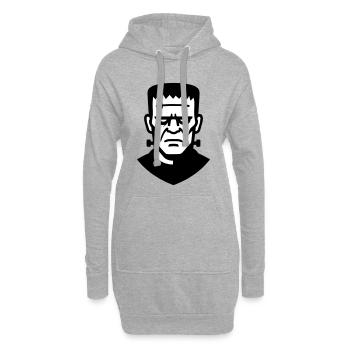 Illustration de monstre d’horreur vintage - Sweat-shirt à capuche long Femme - gris chiné - Devant