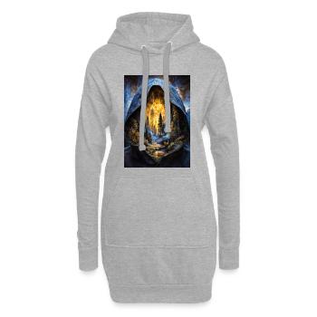 Hooded Inferno Forest - Hoodie Dress - heather grey - Front