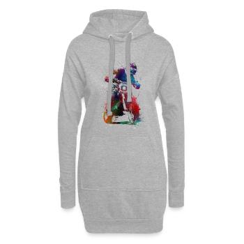 Art du sport automobile #motor #sport - Sweat-shirt à capuche long Femme - gris chiné - Devant