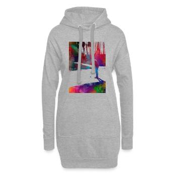 Golfspieler #golf - Hoodie-Kleid - Grau meliert - Vorne
