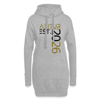 Abitur 2026 - Hoodie-Kleid - Grau meliert - Vorne