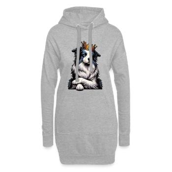 Border Collie Propriétaire Collie Amant de Collie - Sweat-shirt à capuche long Femme - gris chiné - Devant