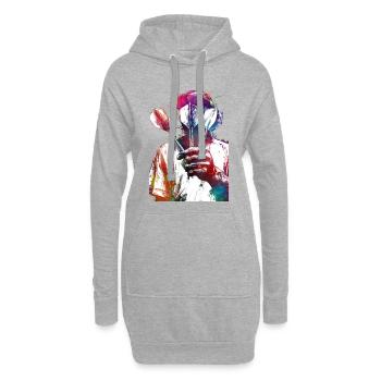Dartspieler-Sportkunst #darts #sport - Hoodie-Kleid - Grau meliert - Vorne