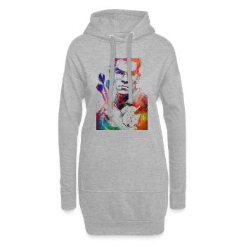Dartspieler-Sportkunst #darts #sport - Hoodie-Kleid - Grau meliert - Vorne