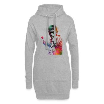 Joueur de fléchettes Art sportif #darts #sport - Sweat-shirt à capuche long Femme - gris chiné - Devant