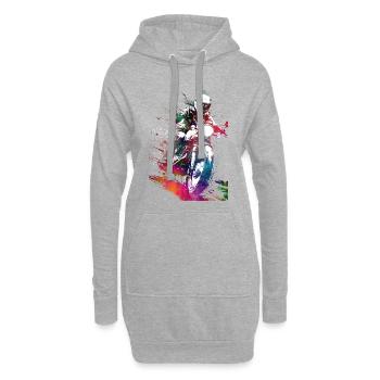 Art du sport automobile #motor #sport - Sweat-shirt à capuche long Femme - gris chiné - Devant