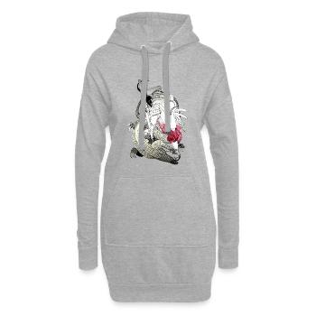 Musashi_Miyamoto - Hoodie-Kleid - Grau meliert - Vorne