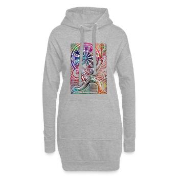 Darter - Sweat-shirt à capuche long Femme - gris chiné - Devant