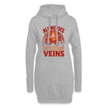 Nurse Nurse Halloween - Hoodie Dress - heather grey - Front