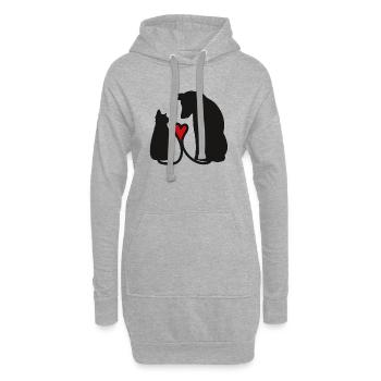 Hund & Katz - Hoodie-Kleid - Grau meliert - Vorne