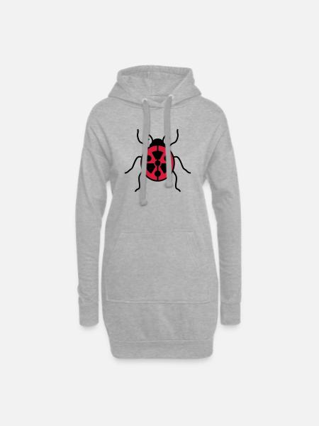 atom symbol radioaktiv gefahr danger warnung hinwe - Hoodie-Kleid - Grau meliert