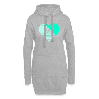 bouldern - Hoodie-Kleid - Grau meliert - Vorne