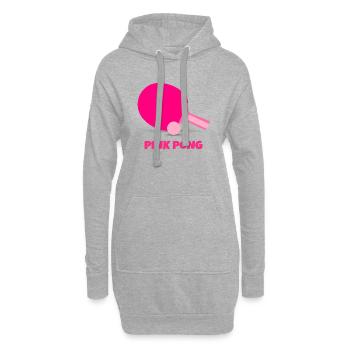 PONG ROSE - Sweat-shirt à capuche long Femme - gris chiné - Devant