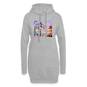 california beach - Hoodie-Kleid - Grau meliert - Vorne