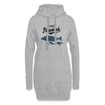 Patenkind Patenschaft Wal Motiv Pate Patensohn - Hoodie-Kleid - Grau meliert - Vorne