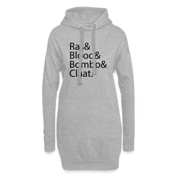 Ras Sang Bombo Claat - Sweat-shirt à capuche long Femme - gris chiné - Devant
