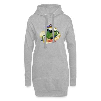 Noix de coco 01 - Sweat-shirt à capuche long Femme - gris chiné - Devant