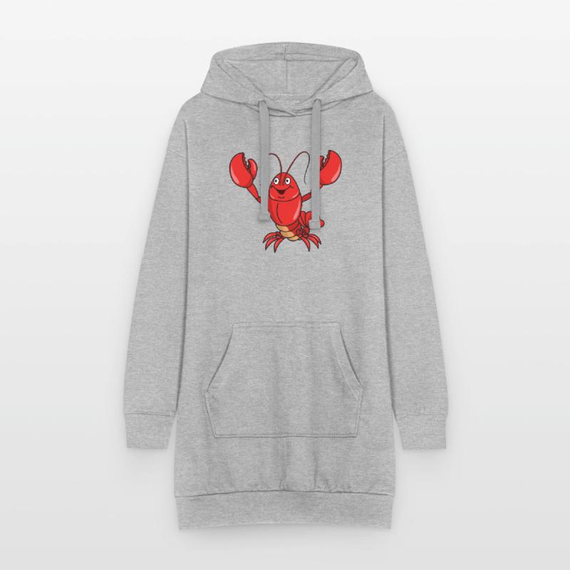 homard Sweat-shirt à capuche long Femme