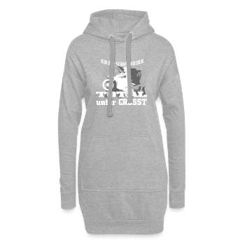 Moto shirt • Motocross Bike • Cadeau - Sweat-shirt à capuche long Femme - gris chiné - Devant