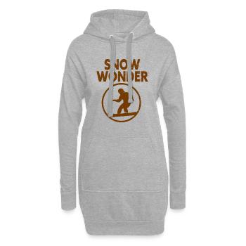 Skifahren Snowboard Berge Urlaub Schnee Freestyle - Hoodie-Kleid - Grau meliert - Vorne