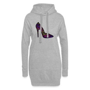 Chaussure Dark - Sweat-shirt à capuche long Femme - gris chiné - Devant
