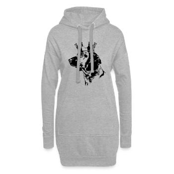 CHIEN DE SUEUR DE MONTAGNE BAVAROIS Krone Wilsigns - Sweat-shirt à capuche long Femme - gris chiné - Devant