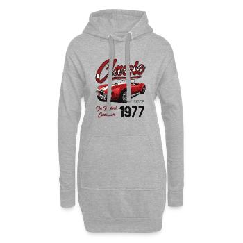 Je ne suis pas vieux Je suis une voiture classique vintage née en 1977 - Sweat-shirt à capuche long Femme - gris chiné - Devant