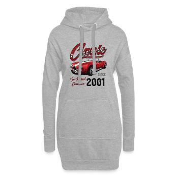 Je ne suis pas vieux Je suis une voiture classique vintage née en 2001 - Sweat-shirt à capuche long Femme - gris chiné - Devant