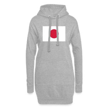 Drapeau national du Japon - Sweat-shirt à capuche long Femme - gris chiné - Devant