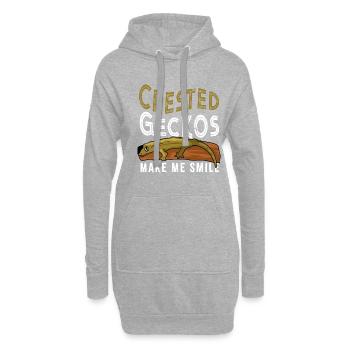 Crested Geckos bringen mich zum Lächeln Niedliches - Hoodie-Kleid - Grau meliert - Vorne