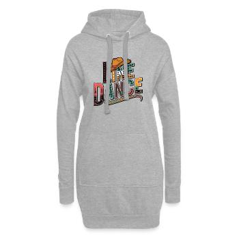 Line Dance mein Hobby - meine Passion - mein Ding - Hoodie-Kleid - Grau meliert - Vorne