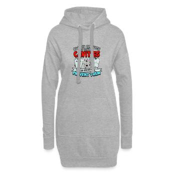 Süß genug, um Hohlräume zu verursachen, die geschickt genug sind, um - Hoodie-Kleid - Grau meliert - Vorne