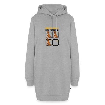 Rhodesian Ridgeback Guide zum Training setzen Sie sich hin - Hoodie-Kleid - Grau meliert - Vorne