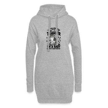 Je vous dis que je ne suis pas un boston terrier Ma mère - Sweat-shirt à capuche long Femme - gris chiné - Devant