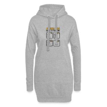 Bichon frise guide to training Sit down Fetch - Hoodie Dress - heather grey - Front