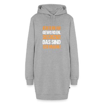Ich bin 60 Geworden Das sind 120 Mark Geburtstag - Hoodie-Kleid - Grau meliert - Vorne