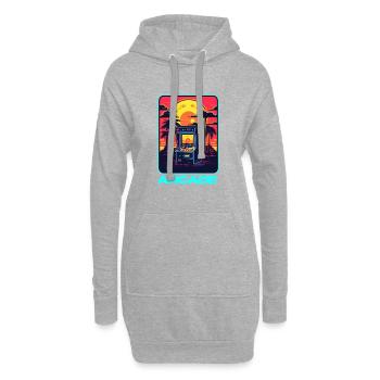 Retro Arcade Controller Game Over Konsolenspieler - Hoodie-Kleid - Grau meliert - Vorne