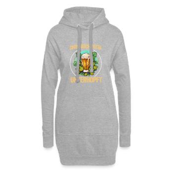 Herren Vatertag Vater Unterhopft Bier Party Saufen - Hoodie-Kleid - Grau meliert - Vorne