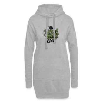 Plus vous travaillez dur, plus vous avez de chance - Job - Sweat-shirt à capuche long Femme - gris chiné - Devant