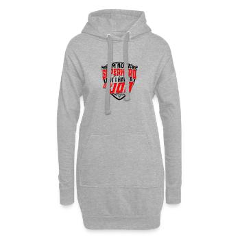 Je ne suis pas un super-héros, mais j’ai un travail de jour - Job - Sweat-shirt à capuche long Femme - gris chiné - Devant