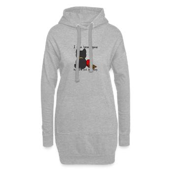 Je t’entends mais je n’écoute pas - Sélective - Sweat-shirt à capuche long Femme - gris chiné - Devant