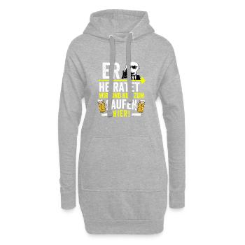 JGA Herren T-Shirt für Junggesellenabschied - Hoodie-Kleid - Grau meliert - Vorne
