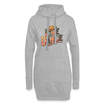 La danse en ligne : mon hobby - ma passion - mon truc - Sweat-shirt à capuche long Femme - gris chiné - Devant